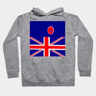 Sporty UK Design on White Background Hoodie